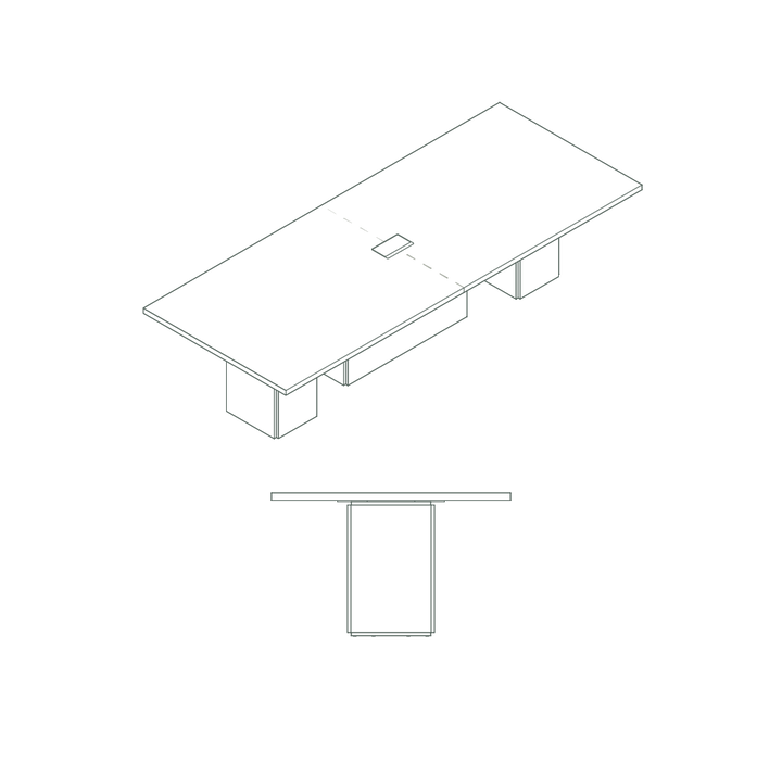 slab conference table drawing